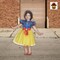Girls Disney Snow White Costume, Yellow Blue Dress Glitter Trim Red Ribbon Cameo